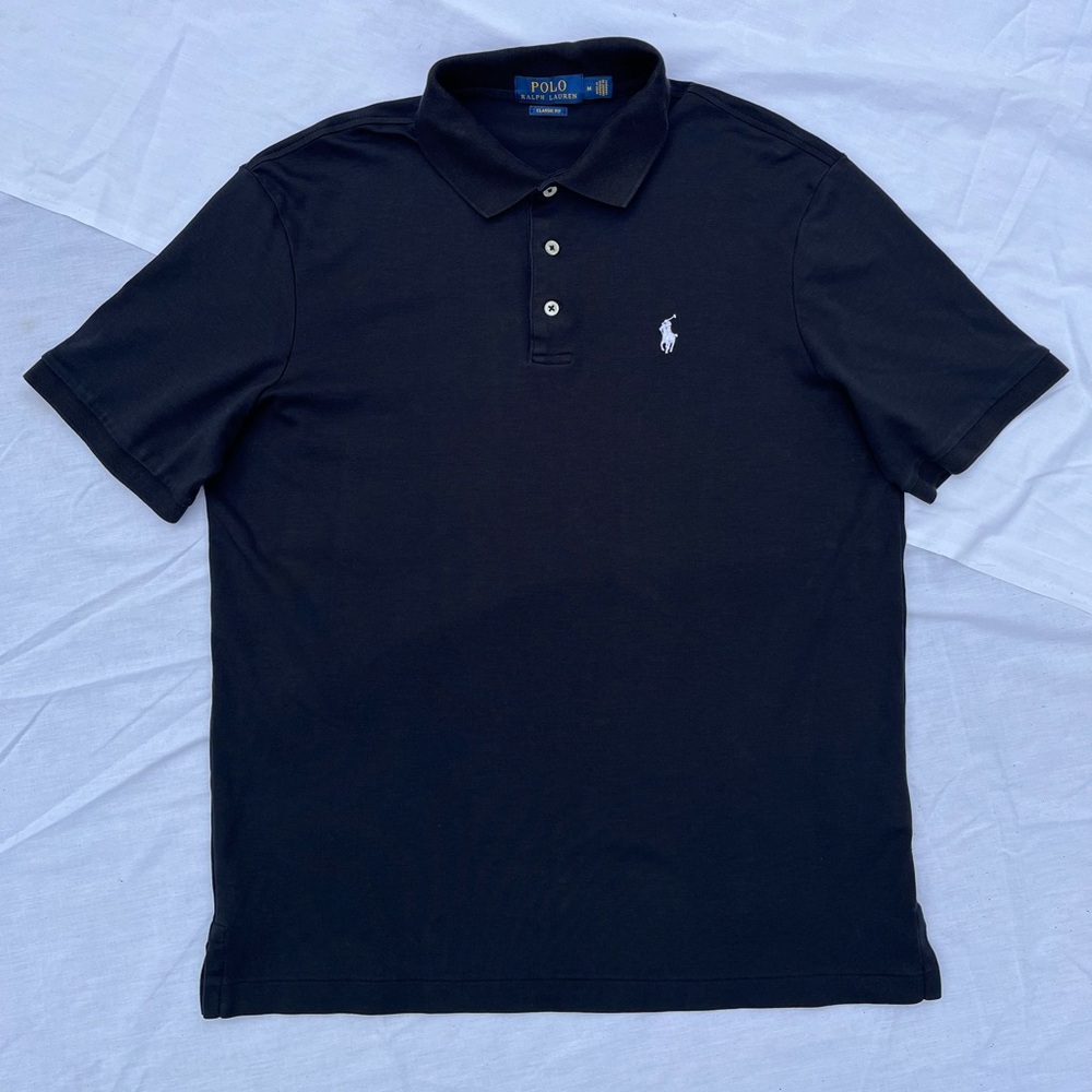 Polo Ralph Lauren Polo Medium Black Classic Fit Short Sleeve Pony Logo Cotton